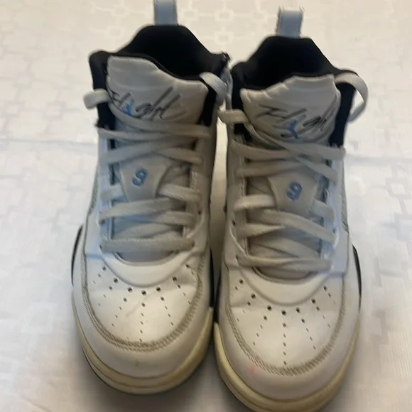 Nike Air Jordan Flight 654975-127 White Legend Blue Black Shoes - Picture 2 of 7